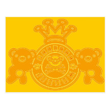 Embroidered_Bear Tarjeta Postal