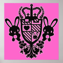 Embroidered_Rabbit Posters