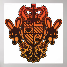 Embroidered_Rabbit Poster