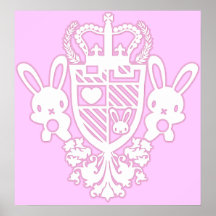 Embroidered_Rabbit Poster