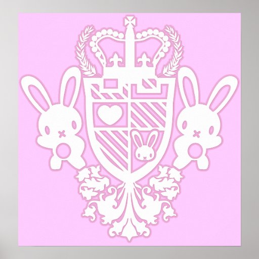 Embroidered_Rabbit Poster