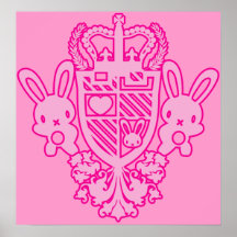 Embroidered_Rabbit Poster