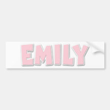 Emily Poput rosado Pegatina De Parachoque