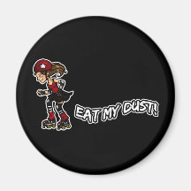 Emisión roja de Rollerderby Imán Para Frigorífico
