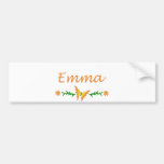 Emma (mariposa anaranjada) etiqueta de parachoque