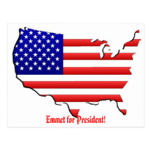 Emmet para el presidente tarjeta postal