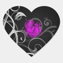 Emo Calcomanía De Corazón