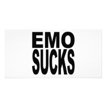Emo chupa tarjetas fotográficas personalizadas