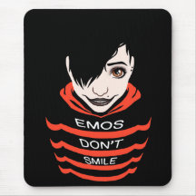 Emos no sonríe alfombrillas de ratones