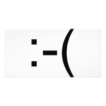 ¡Emoticon triste! ¡productos del friki! Tarjetas Personales Con Fotos