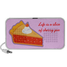 Empanada de la cereza con crema azotada iPhone altavoces