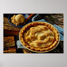 Empanada deliciosa del melocotón, helado de vainil impresiones