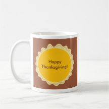 Empanada feliz de la acción de gracias tazas