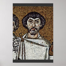 Emperador justiniano y su corte, y obispo Maxim Posters