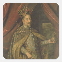 Emperador Matías de Austria Pegatinas Cuadradases Personalizadas