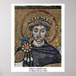 Emperador y su corte por el amo de San Vitale Poster