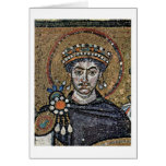 Emperador y su corte por el amo de San Vitale Felicitación