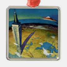 Empire State Building New York City del vintage Adorno De Reyes