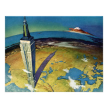 Empire State Building New York City del vintage Invitación Personalizada