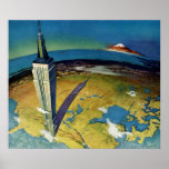 Empire State Building New York City del vintage Posters