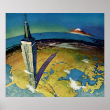 Empire State Building New York City del vintage Posters
