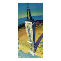 Empire State Building New York City del vintage Tarjetas Publicitarias Personalizadas