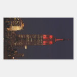 Empire State Building todo en rojo Rectangular Pegatinas