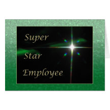 Empleado estupendo de la estrella del reconocimien tarjeton