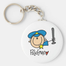 Empleo del policía llavero personalizado