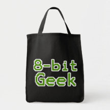 empollón chistoso del friki de 8 bits bolsas lienzo