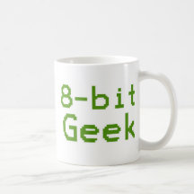 empollón chistoso del friki de 8 bits taza de café