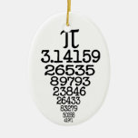 Empollón del día del pi ornamento para arbol de navidad
