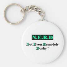 Empollón Dorky por completo Llavero Personalizado