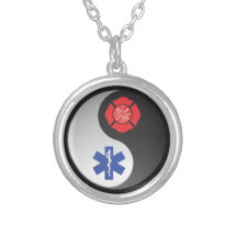 emt del bombero ying yang collares personalizados