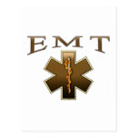 EMT - Estrella de la vida en Brown Postales