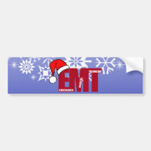 EMT SANTA - TÉCNICO MÉDICO DE LA EMERGENCIA DEL NA ETIQUETA DE PARACHOQUE
