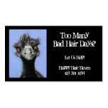 Emu Frazzled: Negocio del pelo: Malos días del pel Tarjetas De Visita