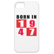 En 1947 diseños llevados del cumpleaños iPhone 5 Case-Mate protectores