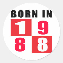 En 1988 diseños llevados del cumpleaños pegatinas  
