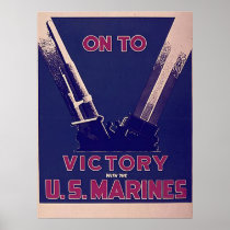 En a la victoria con los infantes de marina de los posters