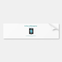 en caso de urgencia ahorre mi ipad etiqueta de parachoque