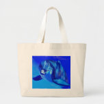 En el azul bolsas lienzo