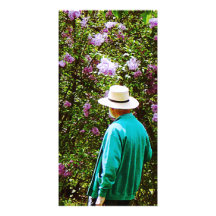 En el jardín de la lila tarjeta con foto personalizada