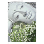 En el jardín - Quan Yin y flores Tarjeton