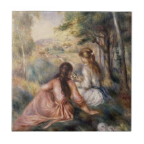 En el prado de Pedro Auguste Renoir azulejos