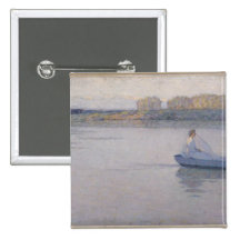 En el río, mañana, 1896 pin