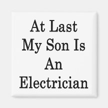 En el último mi hijo es electricista imán de frigorífico