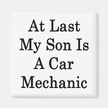 En el último mi hijo es mecánico de coche iman de frigorífico