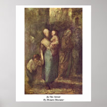 En la calle de Honore Daumier Poster