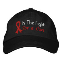 En la lucha para una curación - enfermedad cardíac gorro bordado